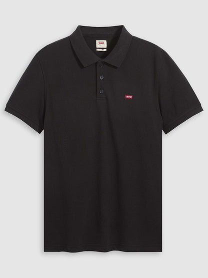 Polo Levi's Housemark in cotone nero da uomo