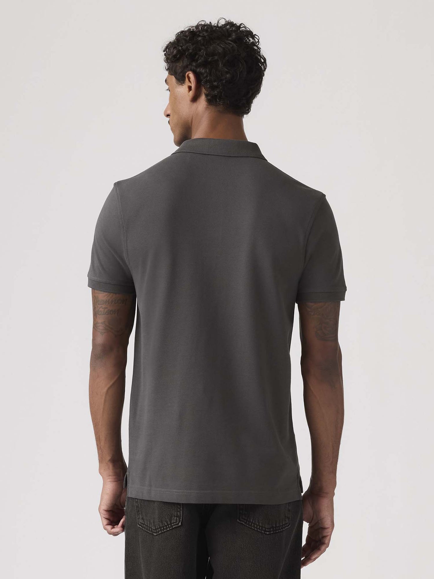 Levi's Housemark Polo, polo uomo grigia in cotone leggero