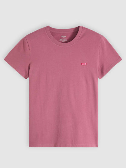 Levi's Perfect Tee, t-shirt donna bordeaux in cotone