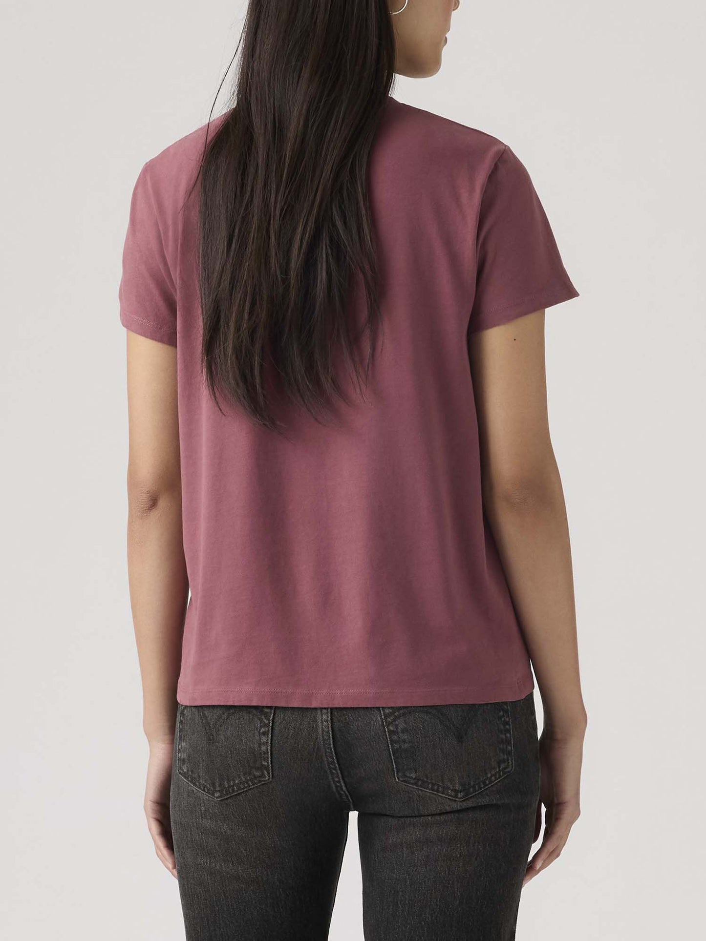 Levi's Perfect Tee, t-shirt donna bordeaux in cotone