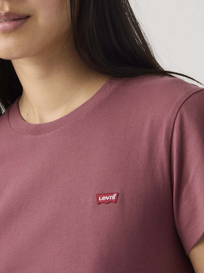 Levi's Perfect Tee, t-shirt donna bordeaux in cotone