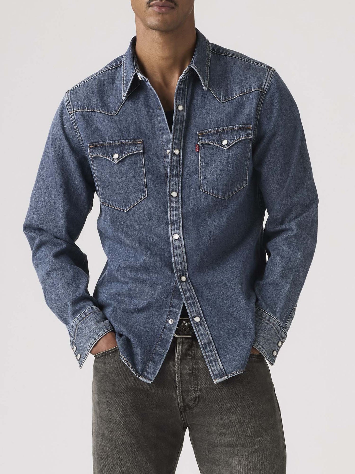 Levi's Barstow Western, camicia denim a manica lunga da uomo