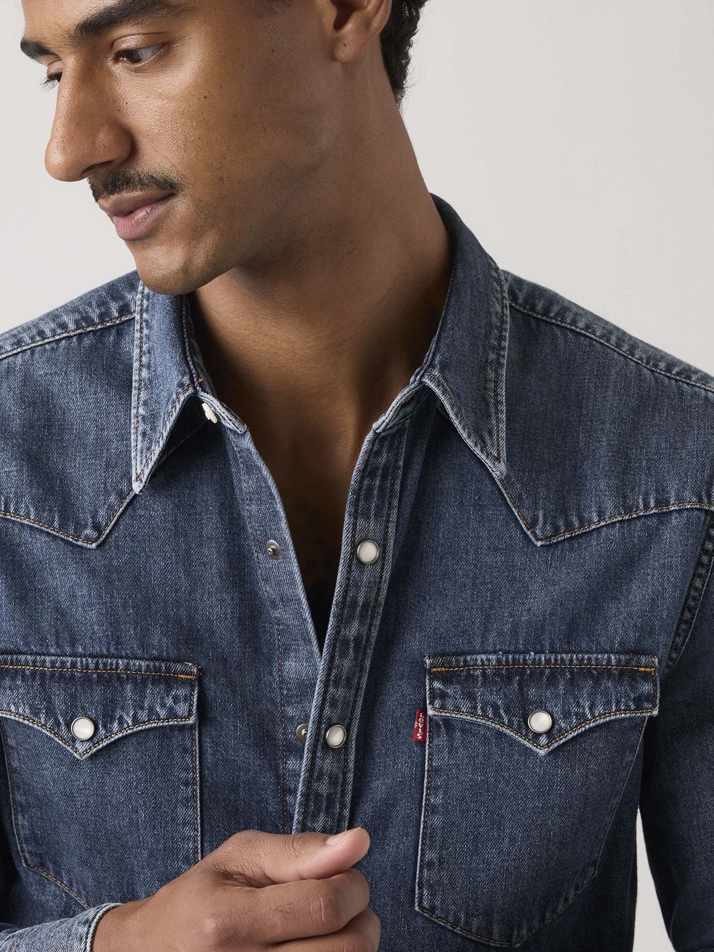 Levi's Barstow Western, camicia denim a manica lunga da uomo
