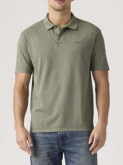 Levi's Authentic Polo in cotone verde da uomo per la primavera