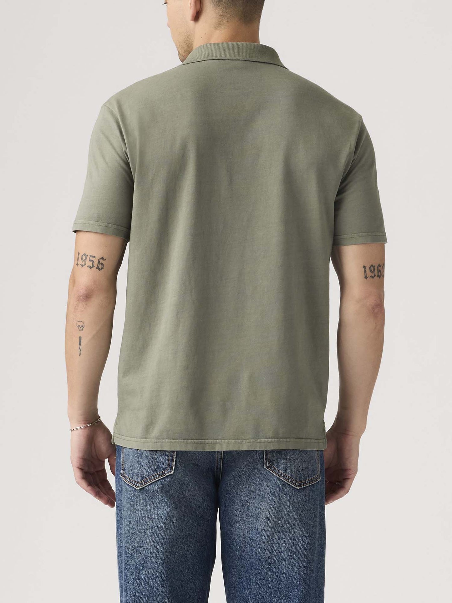Levi's Authentic Polo in cotone verde da uomo per la primavera