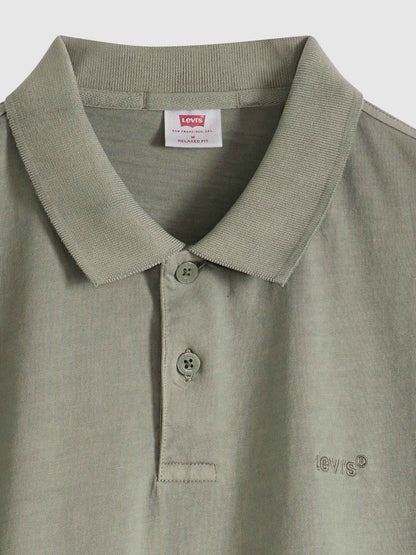 Levi's Authentic Polo in cotone verde da uomo per la primavera