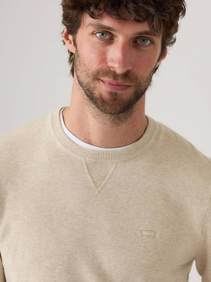 FELPA IN MAGLIA RASATA LEVI'S DA UOMO PANNA