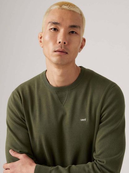 FELPA IN MAGLIA RASATA LEVI'S DA UOMO VERDE