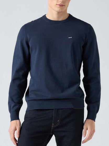 Levi's Lightweight Housemark Sweater, maglia girocollo uomo blu