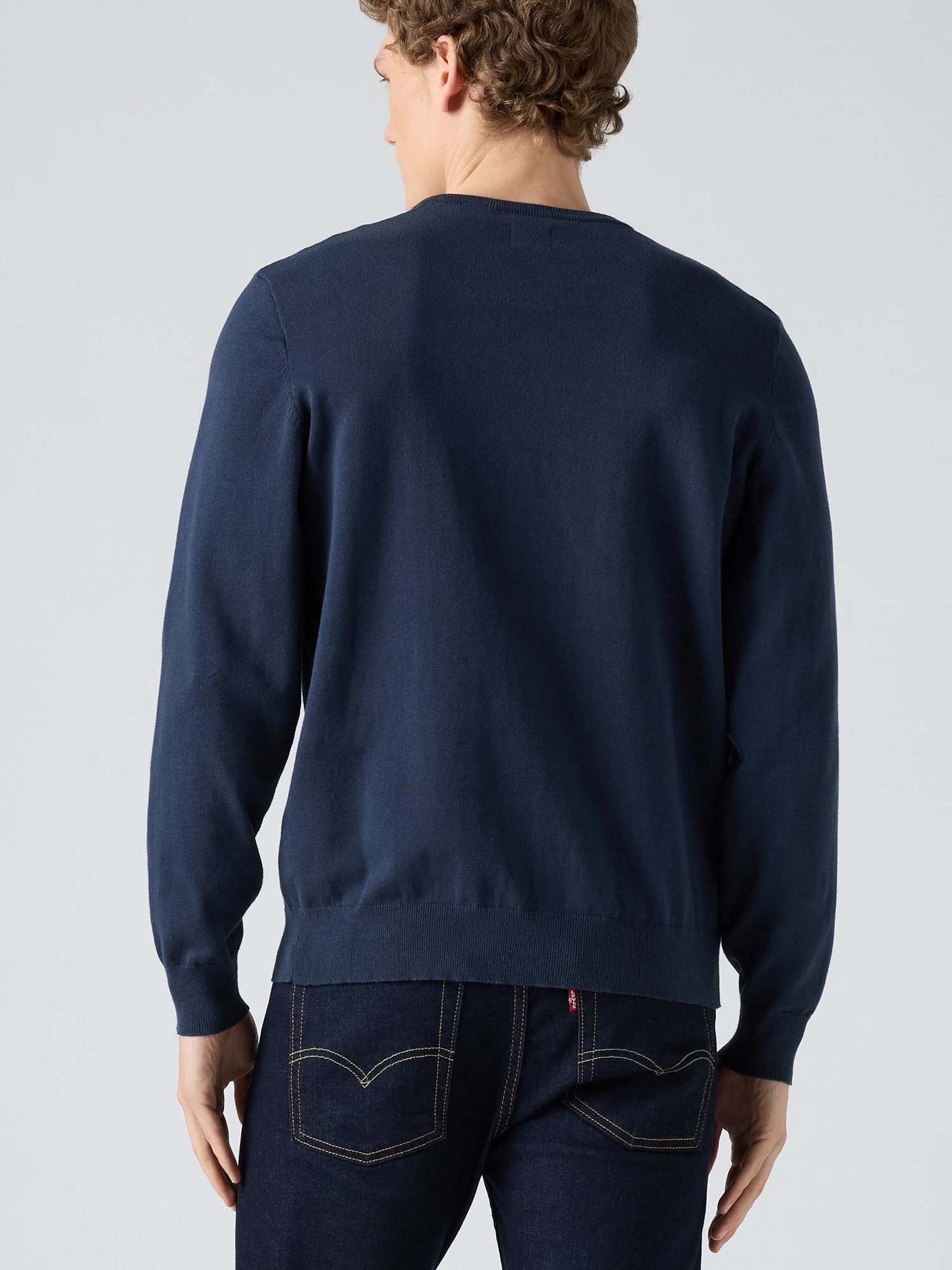Levi's Lightweight Housemark Sweater, maglia girocollo uomo blu