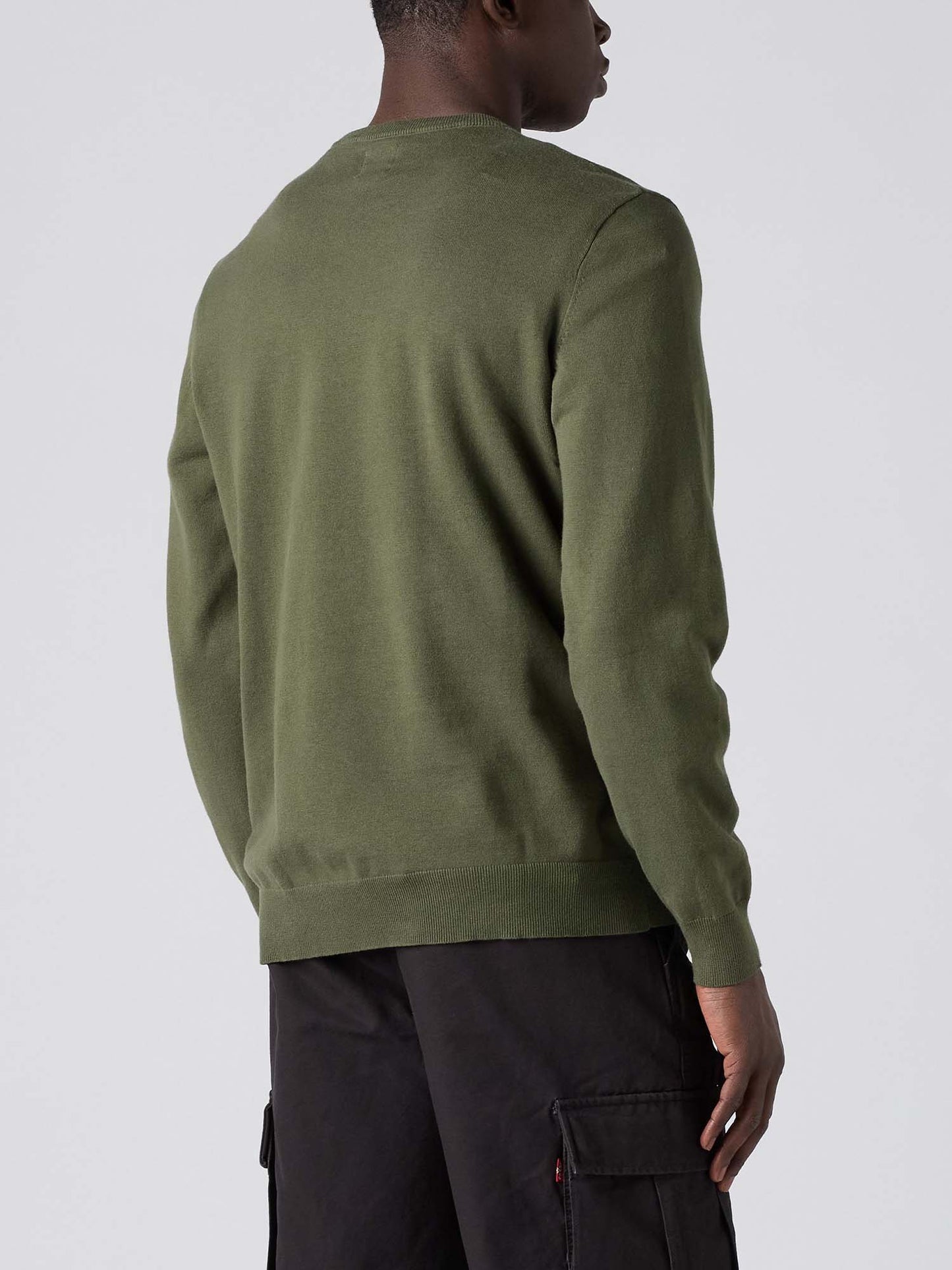 Levi's maglia girocollo uomo verde per primavera-estate