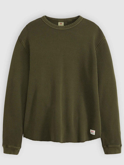 Levi's maglia termica a maniche lunghe da uomo verde