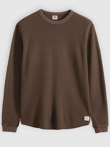 Maglia termica Levi's da uomo marrone con vestibilità rilassata