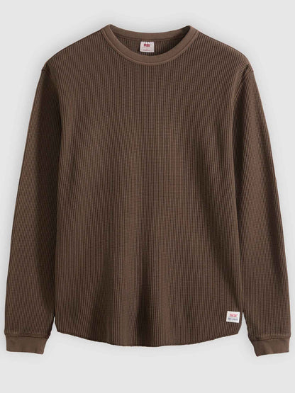 Maglia termica Levi's da uomo marrone con vestibilità rilassata