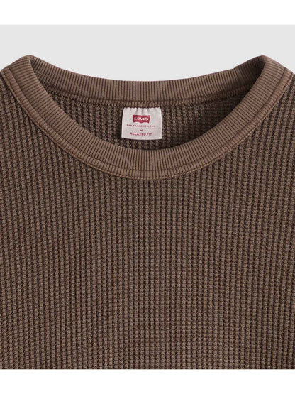 Maglia termica Levi's da uomo marrone con vestibilità rilassata