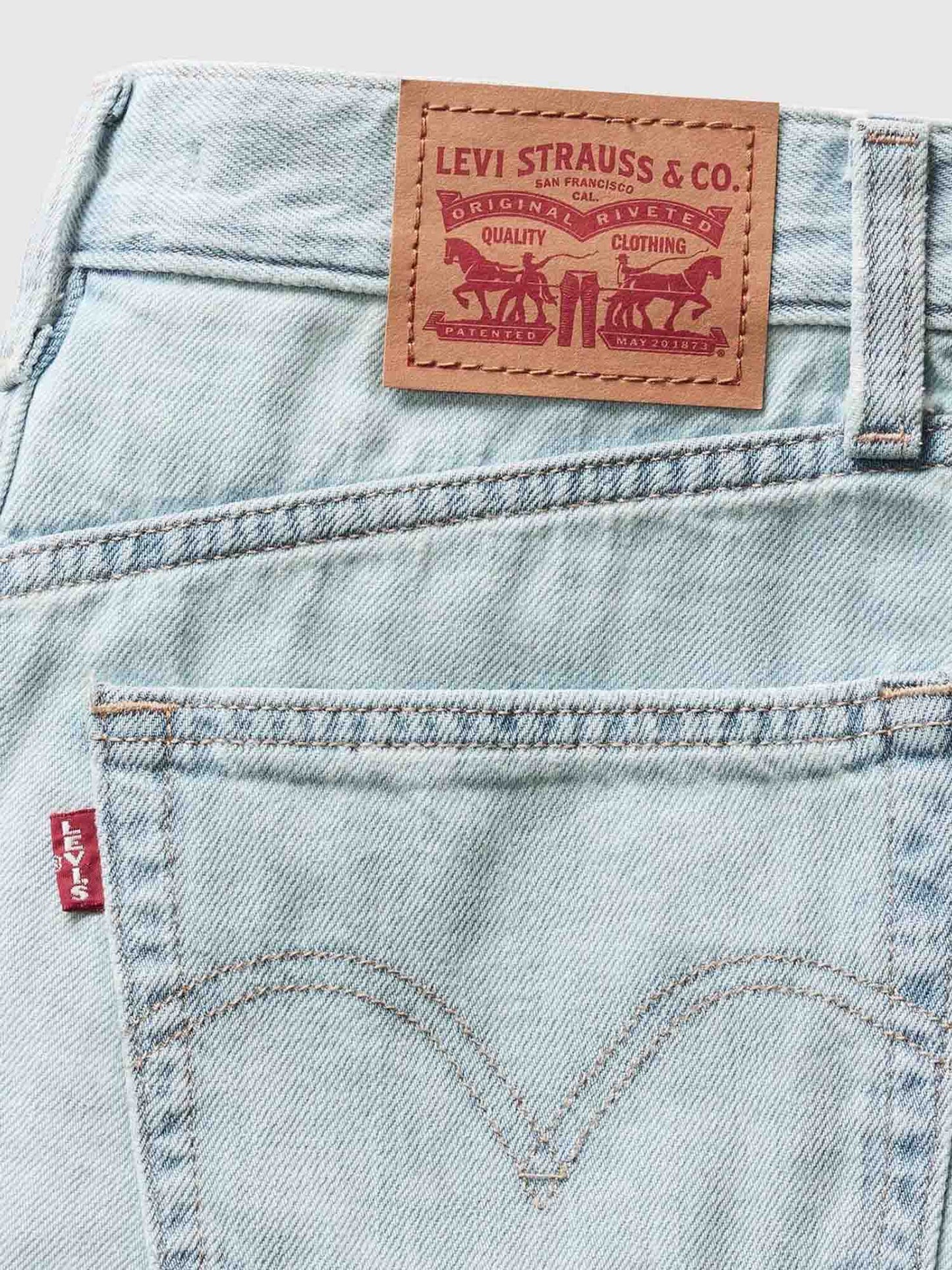 PANTALONCINI BAGGY LEVI'S DA DONNA JEANS CHIARO