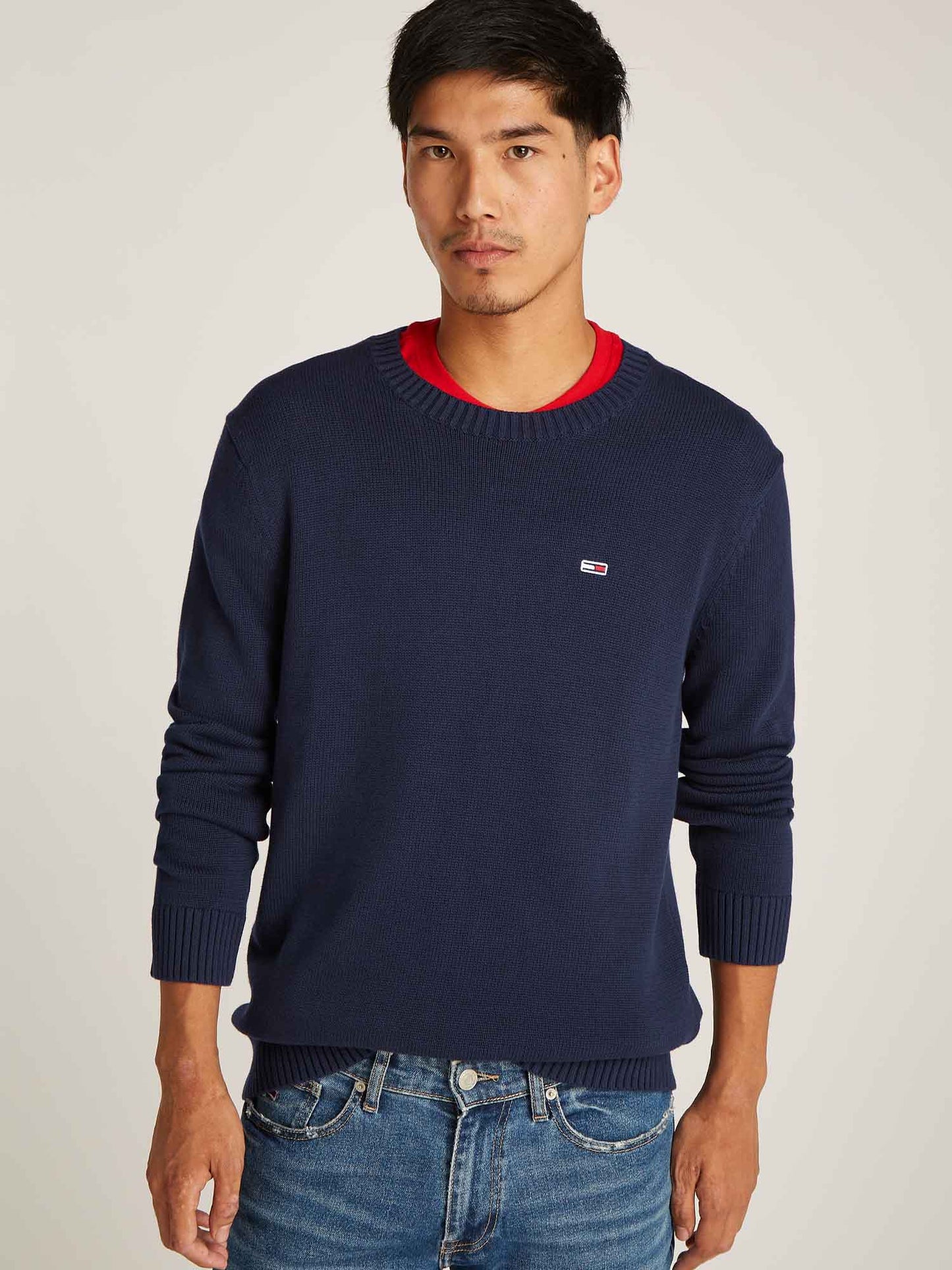 MAGLIONCINO SLIM C-NECK TOMMY JEANS UOMO BLU