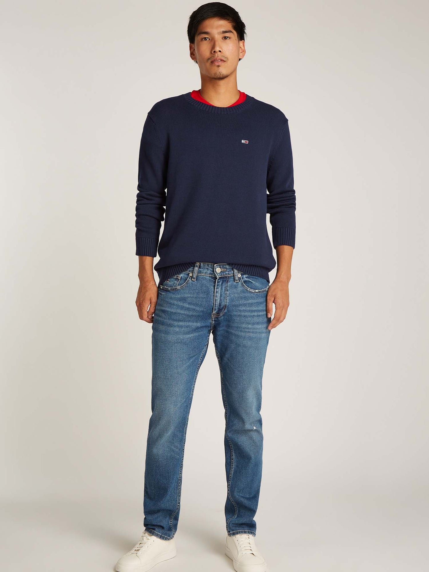 MAGLIONCINO SLIM C-NECK TOMMY JEANS UOMO BLU