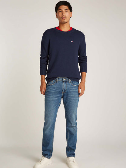 MAGLIONCINO SLIM C-NECK TOMMY JEANS UOMO BLU