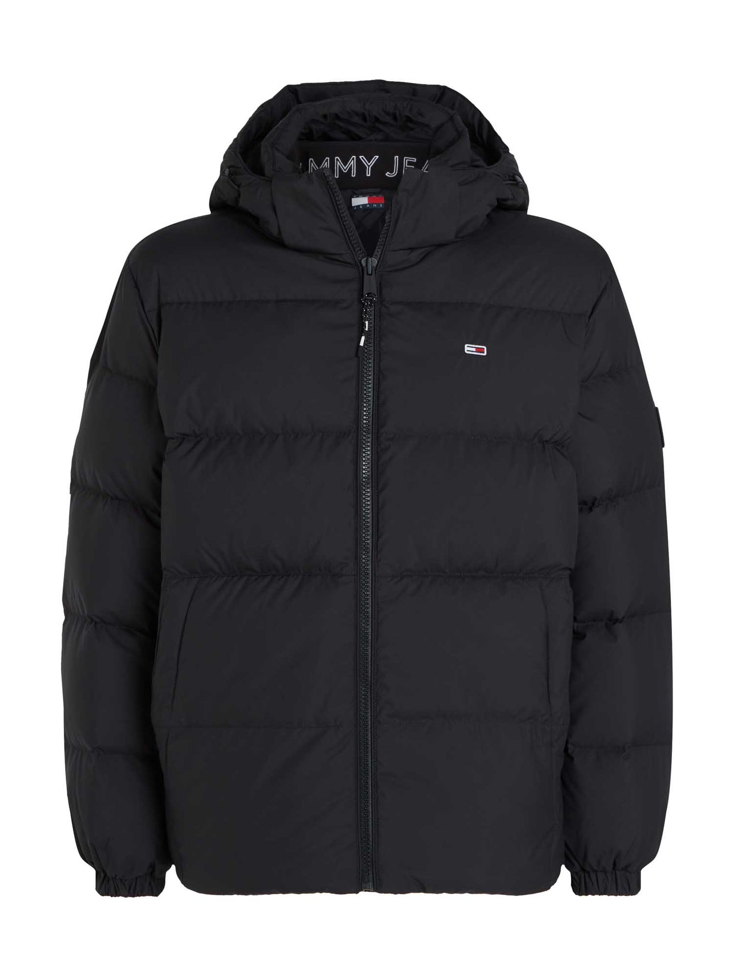 PIUMINO IDROREPELLENTE CON CAPPUCCIO TOMMY JEANS DA UOMO NERO
