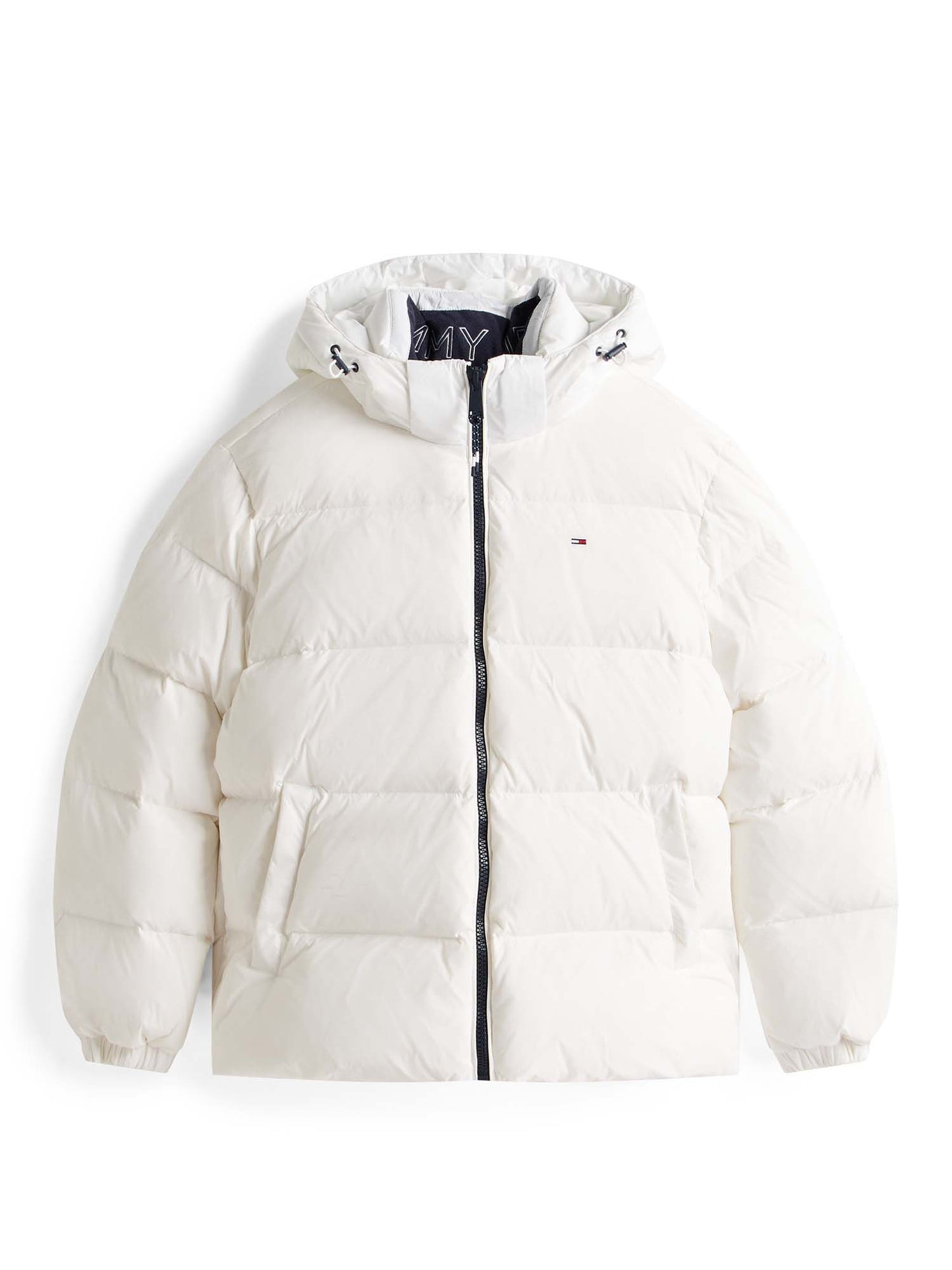 PIUMINO IDROREPELLENTE CON CAPPUCCIO TOMMY JEANS DA UOMO BIANCO