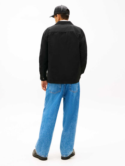 Camicia overshirt nera Tommy Jeans da uomo casual