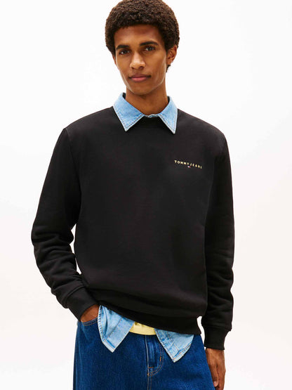 Tommy Hilfiger Tommy Jeans Linear C, felpa da uomo nera