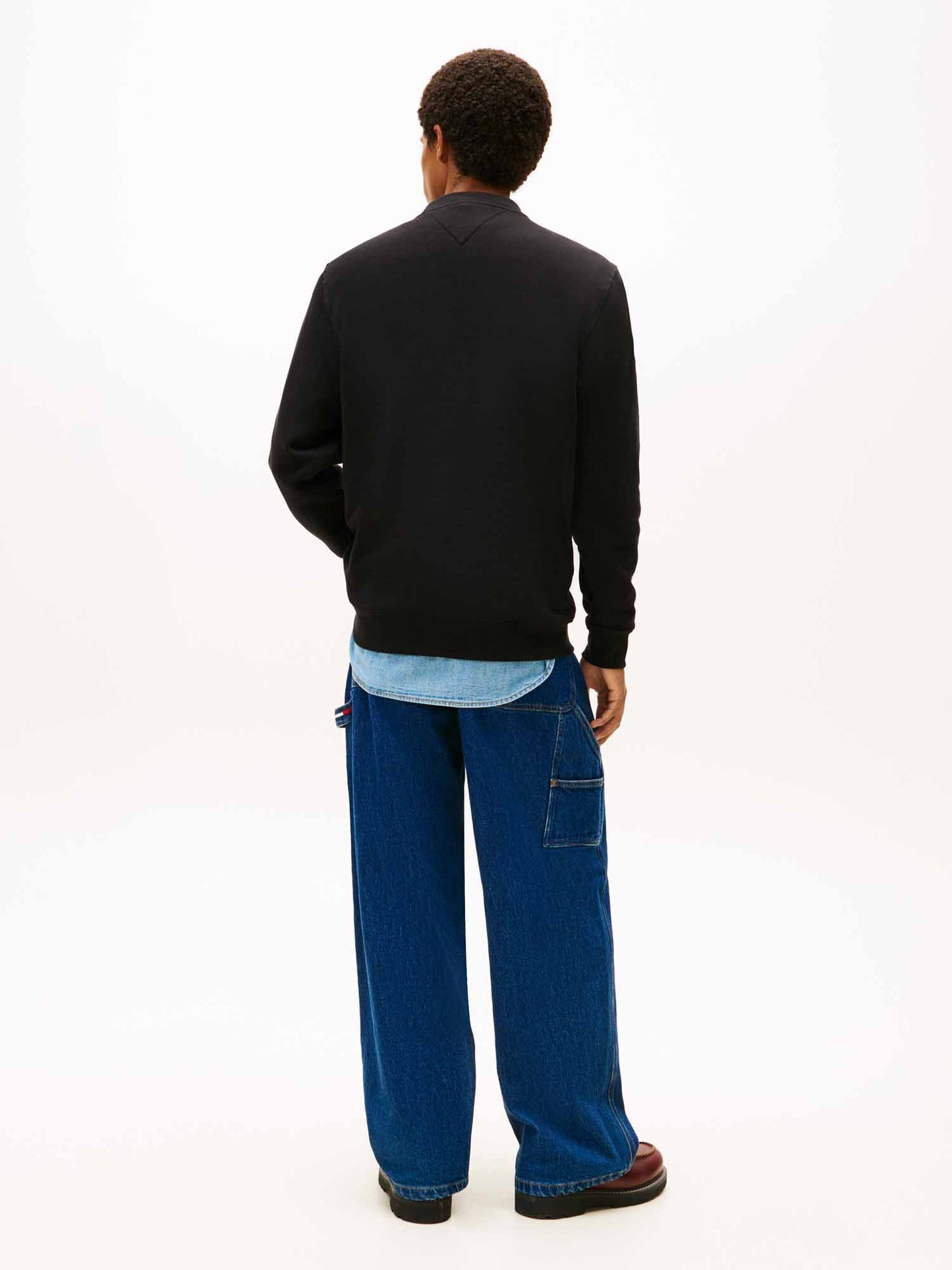Tommy Hilfiger Tommy Jeans Linear C, felpa da uomo nera