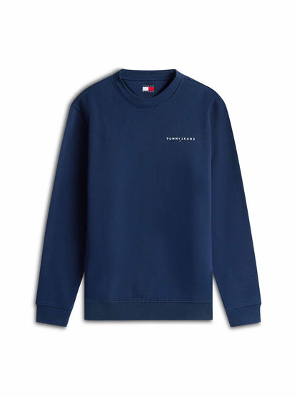 Tommy Hilfiger Tjm Reg Linear Crew, felpa da uomo blu