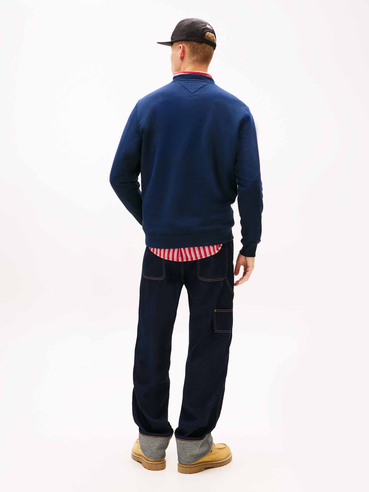 Tommy Hilfiger Tjm Reg Linear Crew, felpa da uomo blu