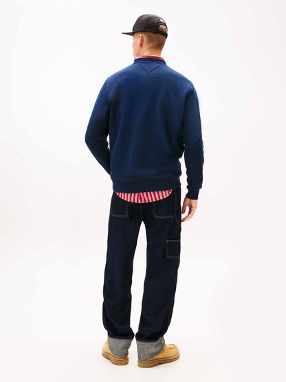 Tommy Hilfiger Tjm Reg Linear Crew, felpa da uomo blu