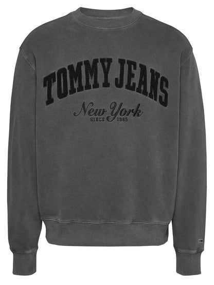 FELPA GIROCOLLO VINTAGE TOMMY HILFIGER DA UOMO NERO