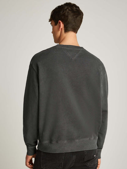 FELPA GIROCOLLO VINTAGE TOMMY HILFIGER DA UOMO NERO
