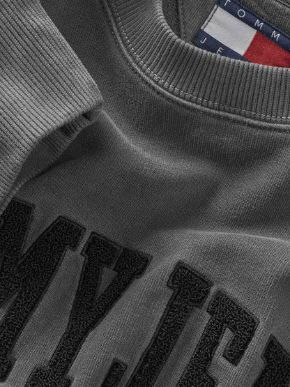 FELPA GIROCOLLO VINTAGE TOMMY HILFIGER DA UOMO NERO