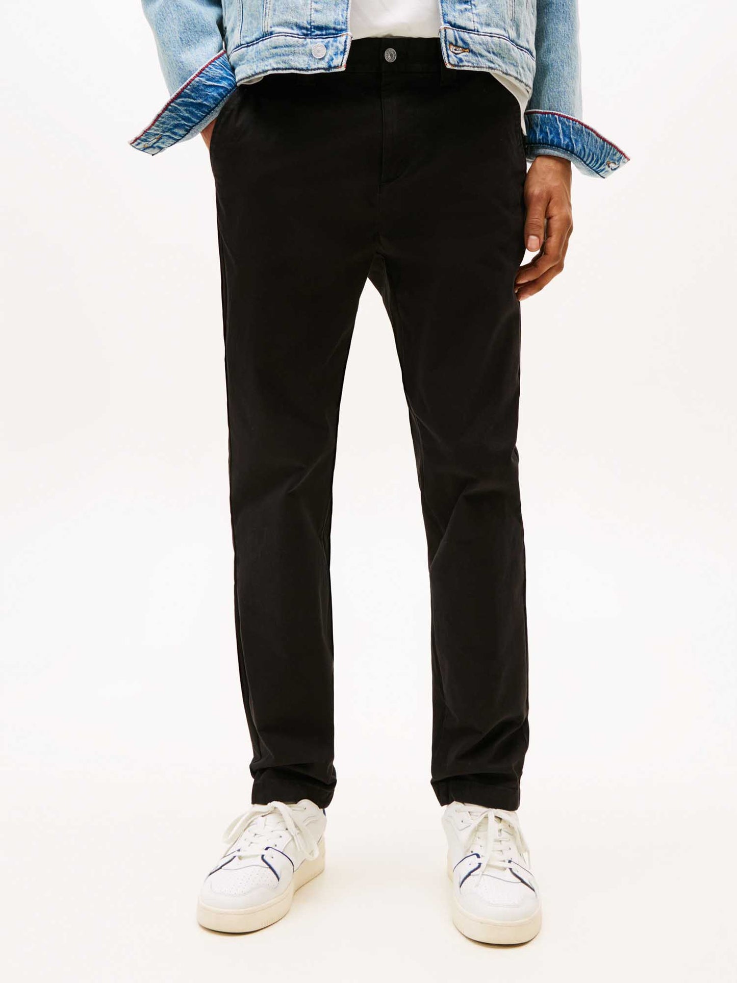 PANTALONI CHINO AUSTIN TOMMY JEANS DA UOMO NERO