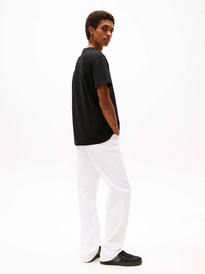 T-SHIRT BADGE TOMMY JEANS UOMO NERO
