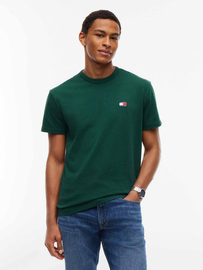 Tommy Hilfiger Tommy Badge, t-shirt maniche corte da uomo verde