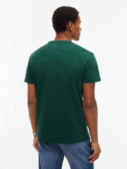 Tommy Hilfiger Tommy Badge, t-shirt maniche corte da uomo verde