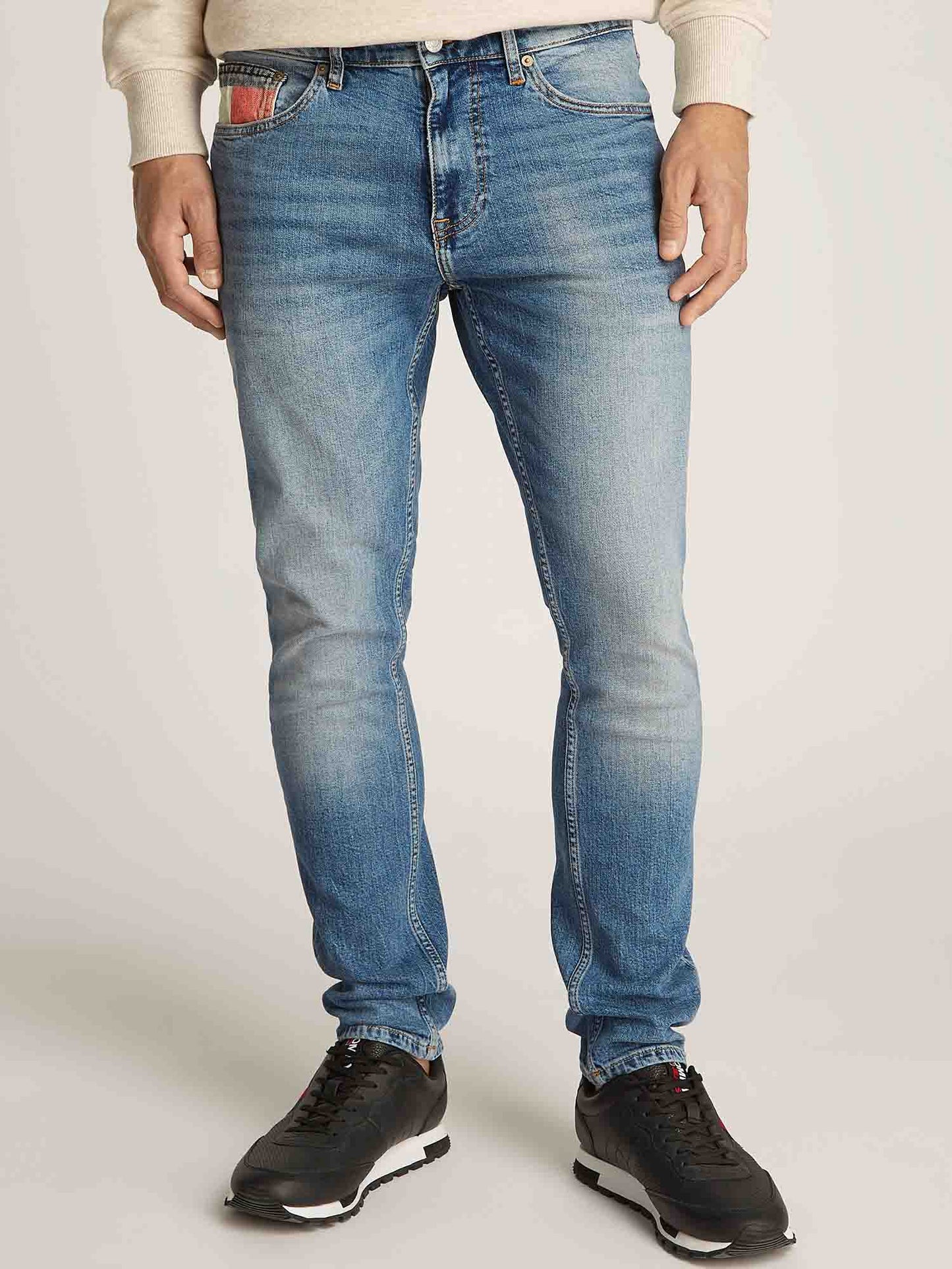 DENIM AUSTIN SLIM TAPPARED TOMMY JEANS UOMO JEANS CHIARO