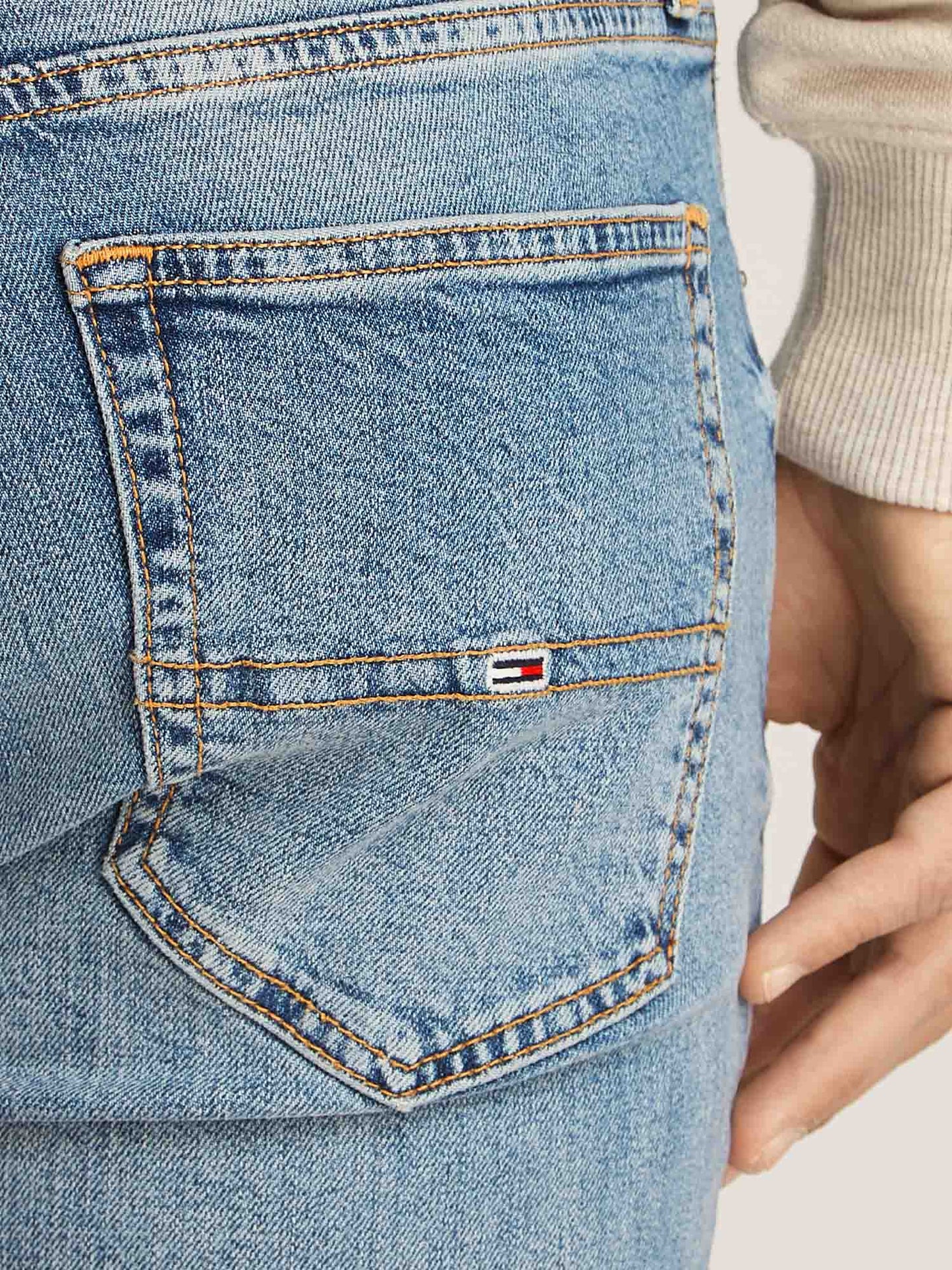 DENIM AUSTIN SLIM TAPPARED TOMMY JEANS UOMO JEANS CHIARO