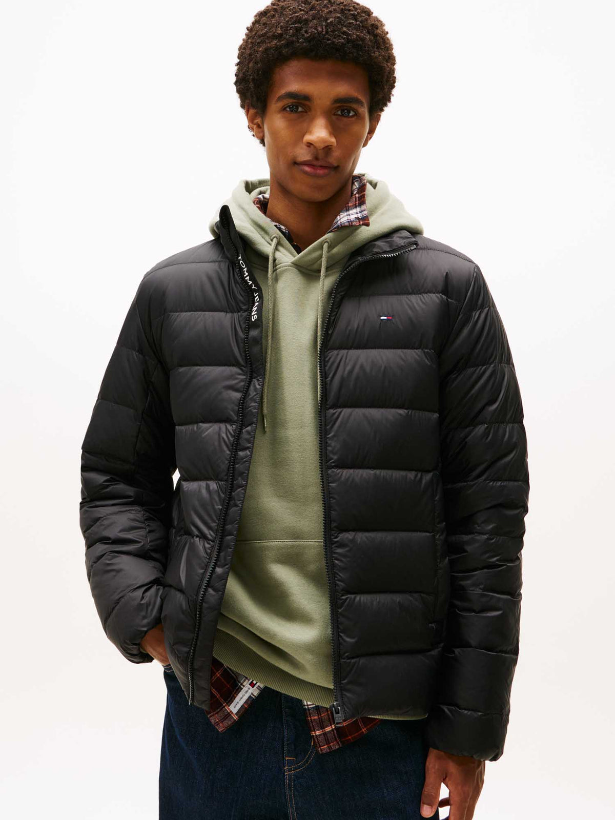Tommy j. lt down jkt giubbino da uomo nero