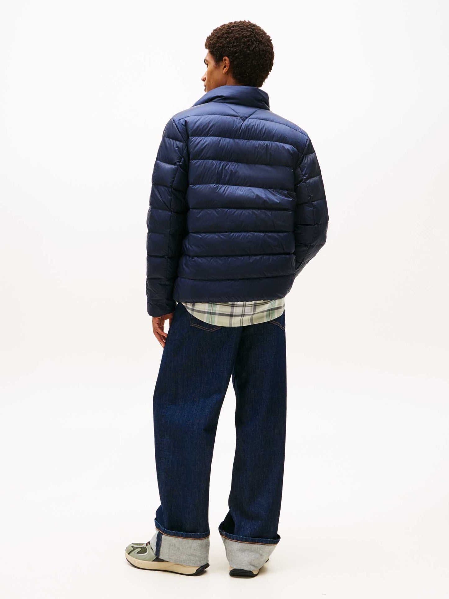 Giubbotto trapuntato Tommy Jeans da uomo in nylon blu