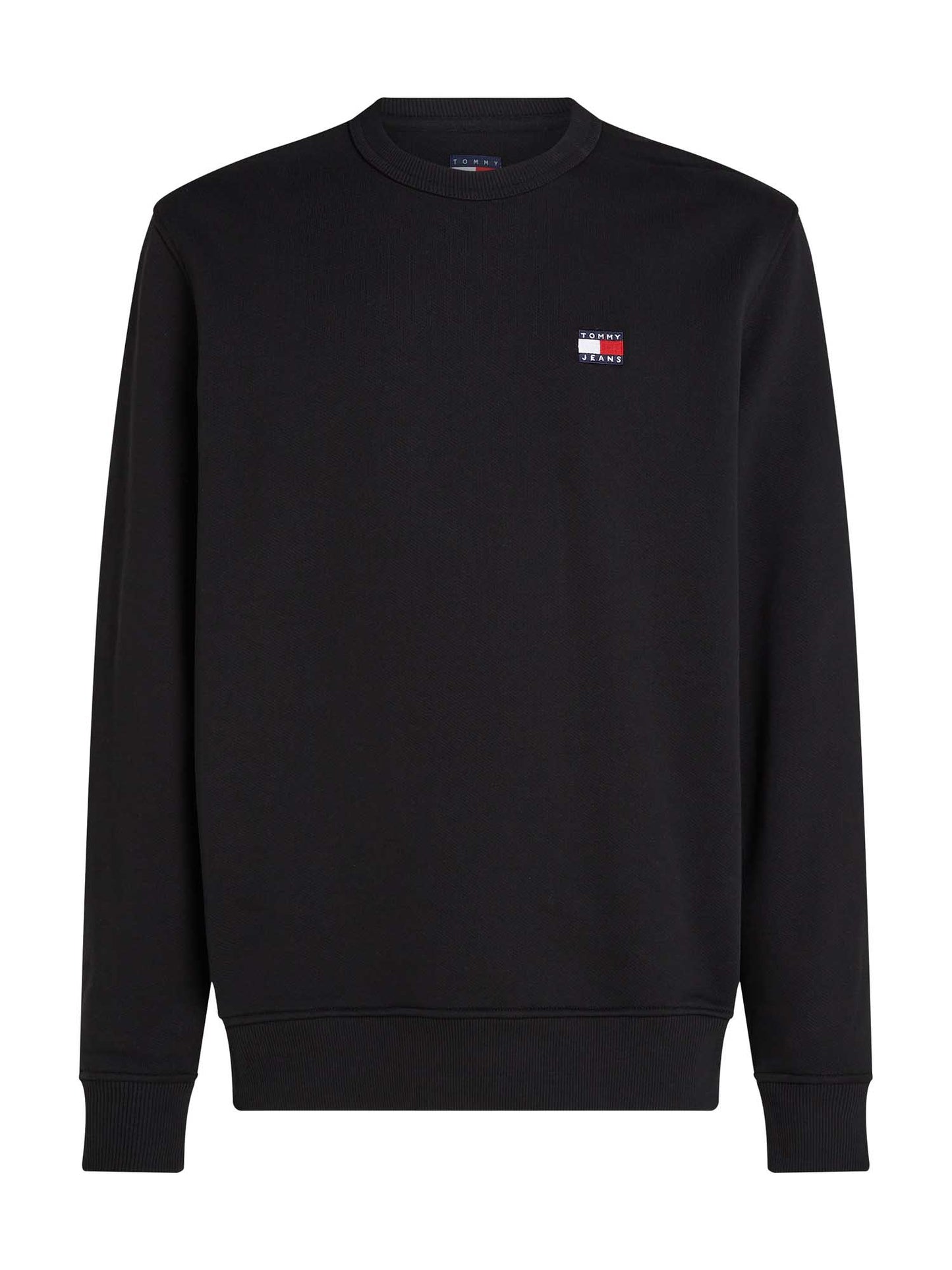 FELPA BADGE TOMMY JEANS UOMO NERO