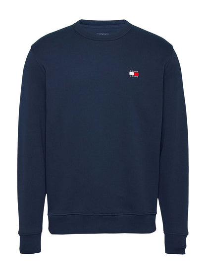 FELPA BADGE TOMMY JEANS UOMO BLU