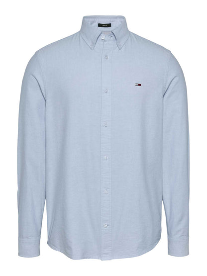 CAMICIA OXFORD TOMMY JEANS UOMO CELESTE