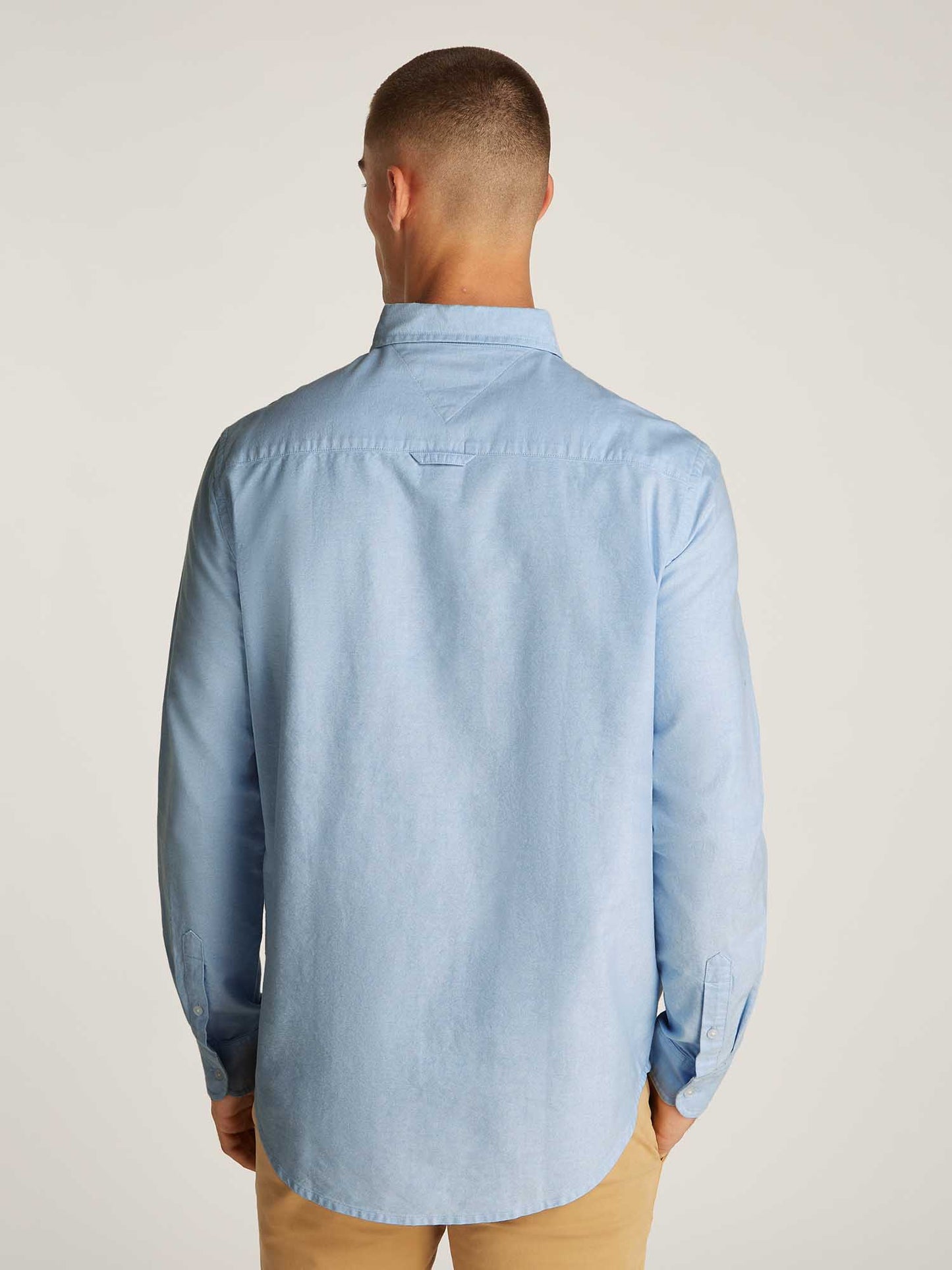CAMICIA OXFORD TOMMY JEANS UOMO CELESTE