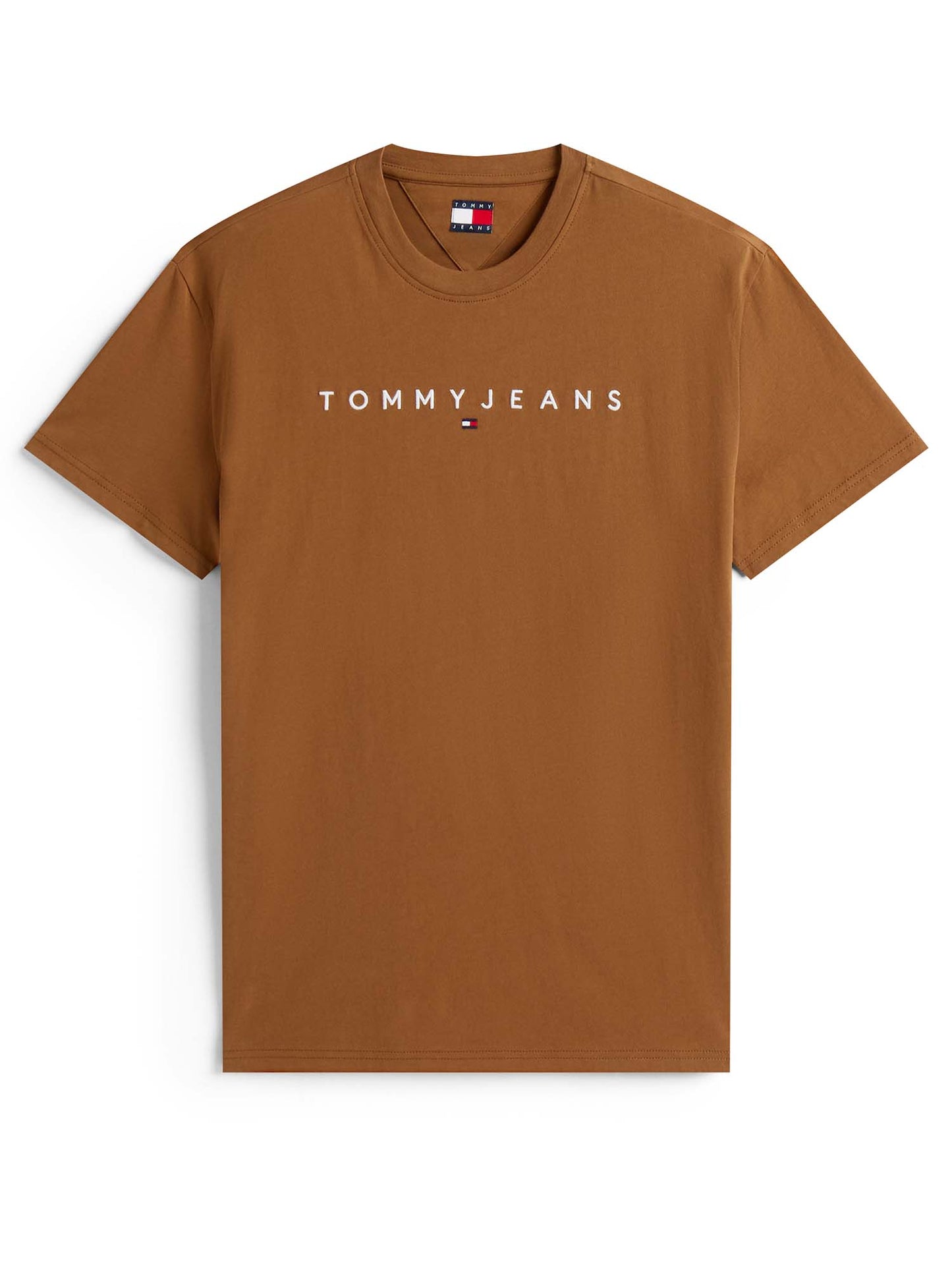 T-SHIRT LOGO LINEARE TOMMY JEANS DA UOMO BISCOTTO