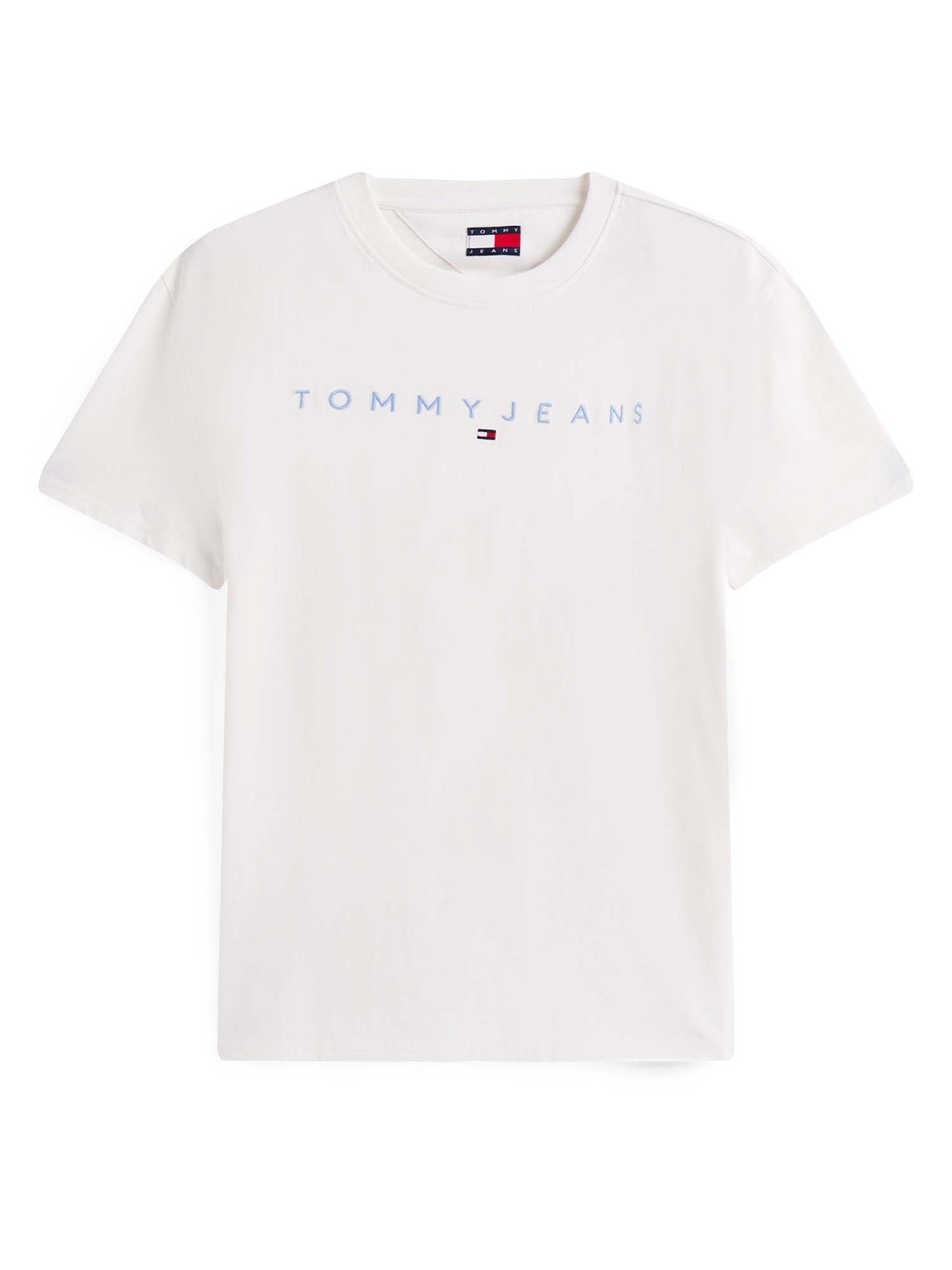 T-SHIRT LOGO LINEARE TOMMY JEANS DA UOMO ECRU'