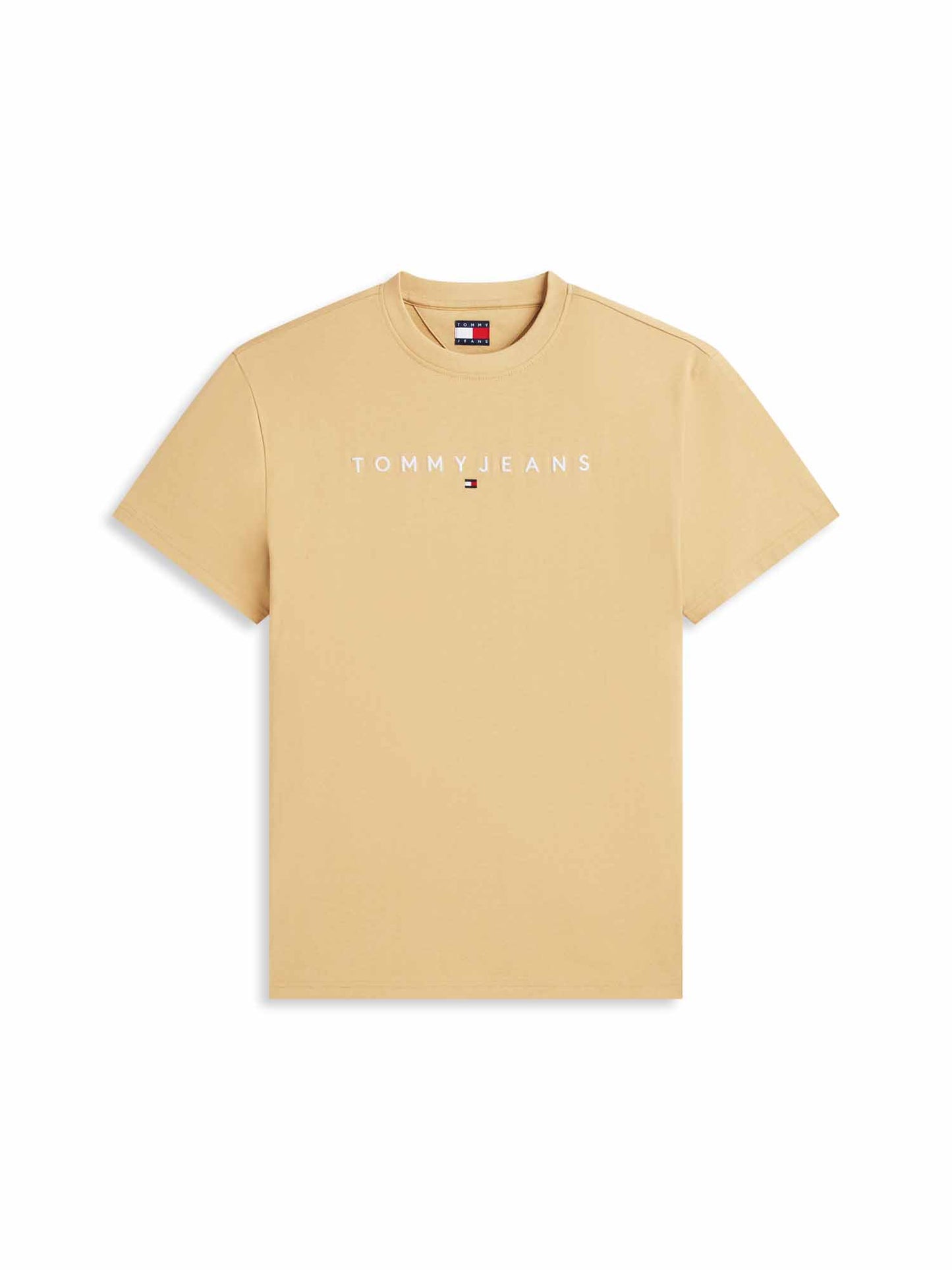 Tommy Hilfiger Tommy Jeans Linear T, t-shirt maniche corte da uomo beige