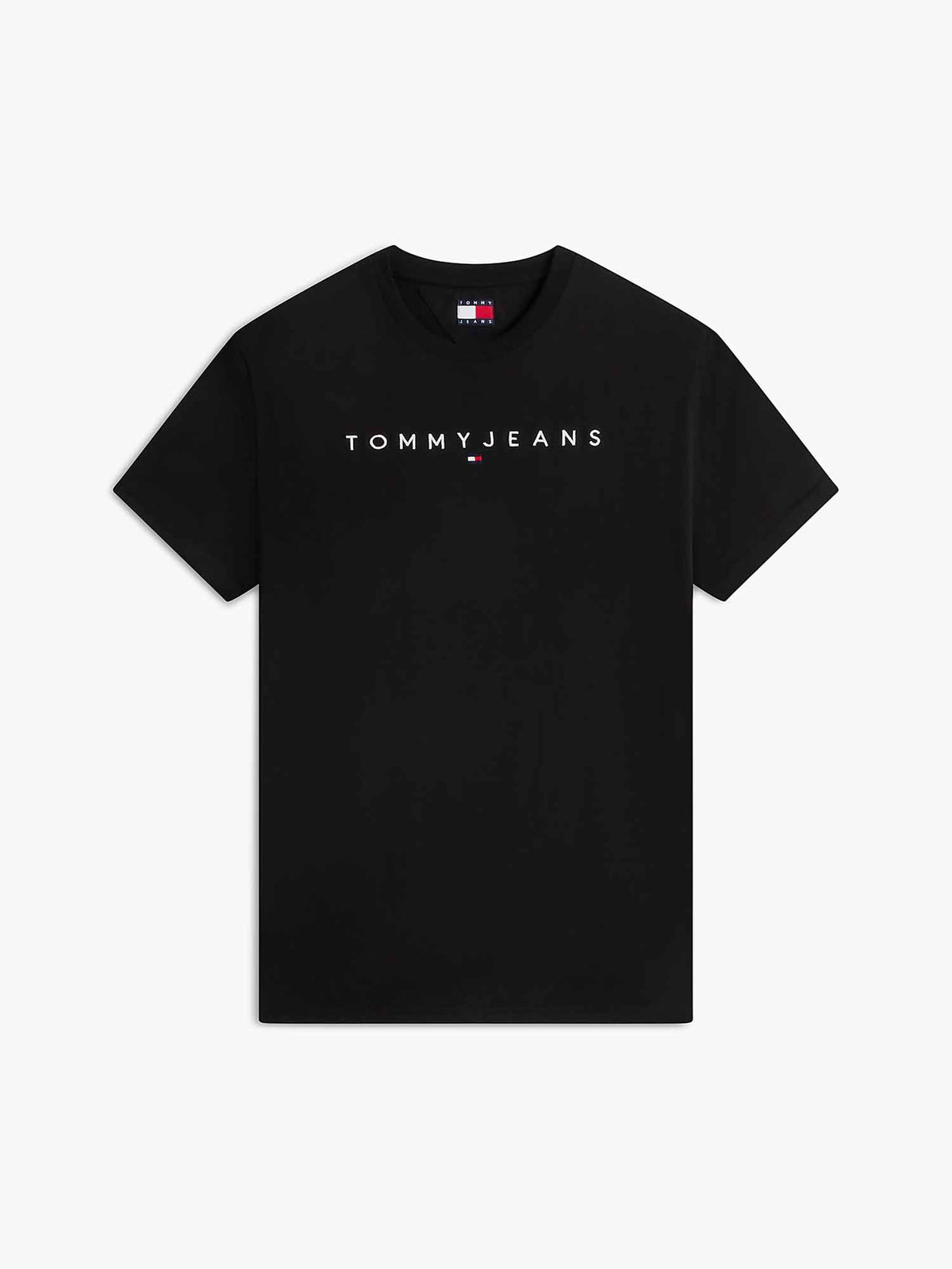 Tommy jeans linear t-shirt da uomo nero